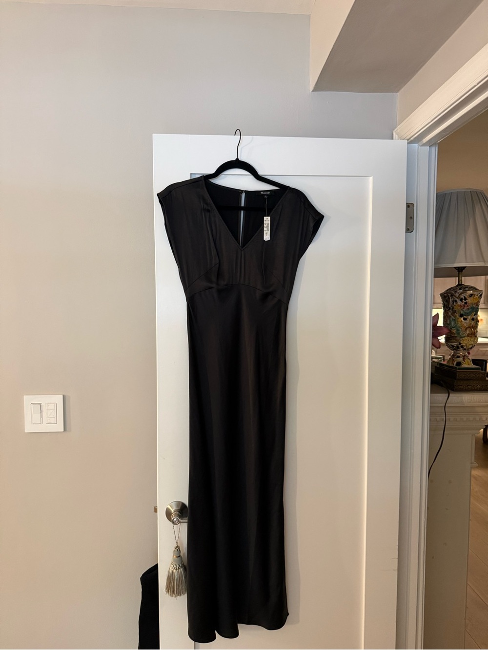 Madewell Black Maxi Silk Dress